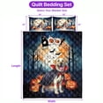 thumbnail image 5 of Happy Halloween Vampire Labrador Retriever BOO with Pumpkins Fun and Spooky Quilt Bedding Set Lab Dog Lover Gifts 1 Blanket Bed Cover 2 Pillowcases - 00018, 5 of 5