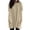 Khaki, variant on Women's Autumn Long Sleeve Loose Pocket Puff Solid T Shirt XXL