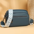 thumbnail image 4 of Bolso de asa para mujer Bolso de hombro de cuero casual Bolso de mano vintage (Azul), 4 of 6