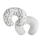 Boppy Nursing Pillow Cover, Premium Quick-Dry Fabric, Gray Elephants, Fits the Original Support Boppy Pillow for Breastfeeding and Bottle Feeding, Cover Only, Nursing Support Pillow Sold Separately