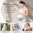 thumbnail image 3 of Maternity Belly Bands For Pregnant Women, Soft And Comfortable Adjustable Pregnancy Support Belt For Relieve Abdomen, Pelvic Pain, 3 of 5