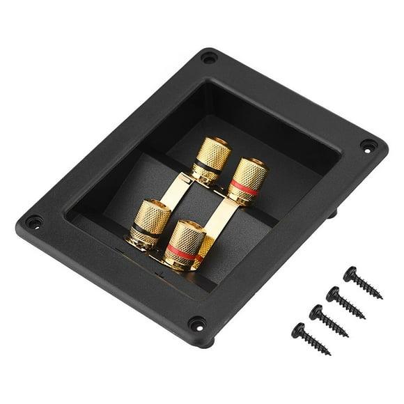Premium 4-Wa Speaker Box Terminal, 4 Copper Binding Post Terminal Cable Connector Speaker Box Subwoofer Plug default providing excellent performance