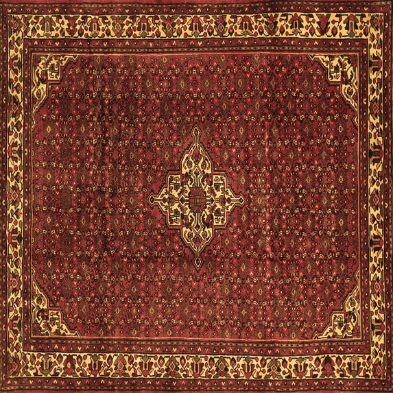 Ahgly Company Indoor Square Persian Brown Traditional Area Rugs, 8' Square