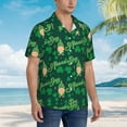 thumbnail image 3 of Vsdgher St Patrick's Day9 Print Men's Hawaiian Shirts Button Down Tropical Holiday Beach Shirts Vacation Clothes,X-Large, 3 of 7