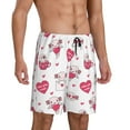 thumbnail image 6 of Mens Pajama Shorts, Cute Valentine Axolotl cup heart Sleep Shorts Men Pajama Bottoms Lounge PJ Shorts with Pockets, 6 of 6