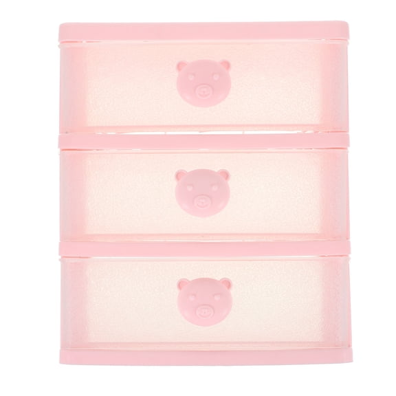 Luxshiny Pink PP Desk Organizer with Drawers for Storage - Multi-Function and Durable