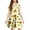 #A02-Yellow, variant on Abcomgle Girls Summer Dresses Size 14-16 Casual A-Line Short Sleeve Midi Dress Floral Print Summer Crew Neck Swing Sundresses with Pockets for 4-14t Kids