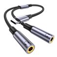 thumbnail image 1 of Divisor MOSWAG USB-C a doble conector hembra de 3,5 mm para audífonos, 1 of 6