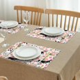 thumbnail image 3 of Husky and Pink Pioneer Flower Summer Placemats Table Placemats Set Of 4-Linen Kitchen Washable Placemats Table Mats 12x18 Inch Non-Slip Heat Resistant, 3 of 6