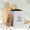 thumbnail image 1 of Elodie Cookie Jar Baking Storage Box Food Storage Container for Flour Coffee Pantry White, 1 of 8