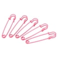 thumbnail image 1 of Uxcell Safety Pins 2.95 Inch Large Metal Sewing Pins Pink 15Pcs, 1 of 5