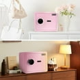 thumbnail image 3 of Supteron 1.2 CU.FT Safe Box with Biometric Fingerprint Touch Screen and Digital Virtual Password, Steel Safe with Fireproof Bag & 2 Keys for Storing Cash, Jewelry, Documents in Home & Office(Pink), 3 of 7