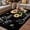 Black, variant on You Are My Sunshine Outdoor Rug for Patio/Deck/Porch, Non-Slip Large Area Rug 3 x 5 Ft, Yellow Sunflowers Cute Bees Heart Blue Indoor Outdoor Rugs Washable Area Rugs, Camping Rug Carpet Runner