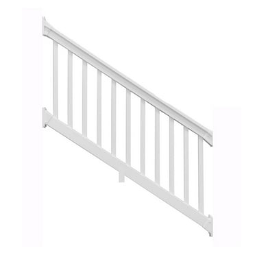 Yorkshire Stair and Deck Railing Kit – Vinyl Railing Kit for Decks, Porches, Balconies, and More, Versatile Stair Railing Outdoor (White, 36” x 6')