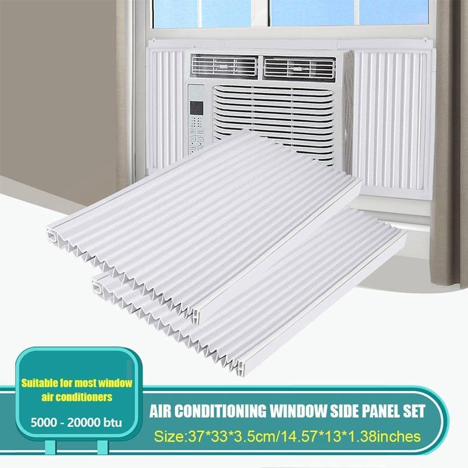 Washranp 2Pcs Air Conditioner Side Panel with Frame Room AC Accordion
