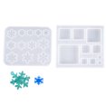 thumbnail image 1 of 2PCS Silicone Mold DIY Snowflake Square Jewelry Making Mold Resin Casting Tool, 1 of 6