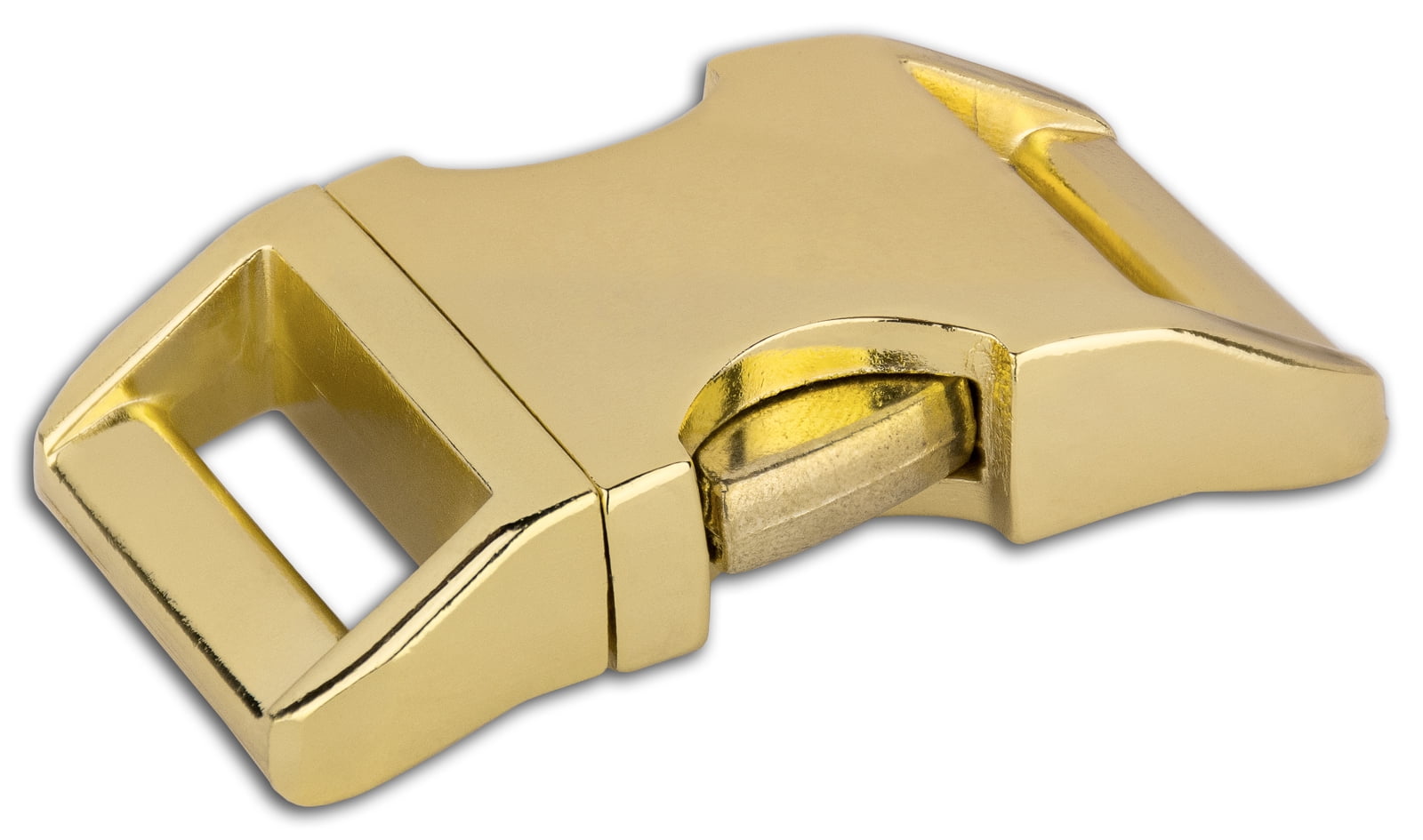 5 1 Inch Brass Plated Contoured Aluminum Side Release Buckles