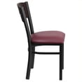 thumbnail image 2 of Flash Furniture Hercules Chaise de Restaurant Rembourrée en Noyer et Bordeaux, 2 of 4