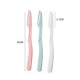 thumbnail image 3 of Portable Foldable Eyebrow Trimmer Razor, Women's Facial Hair Removal Tool, Stainless Steel Dermaplaning Shaver for Eyebrows & Peach Fuzz, 3 Pack, 3 of 8