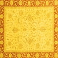 thumbnail image 1 of Ahgly Company Indoor Square Abstract Yellow Modern Area Rugs, 4' Square, 1 of 4