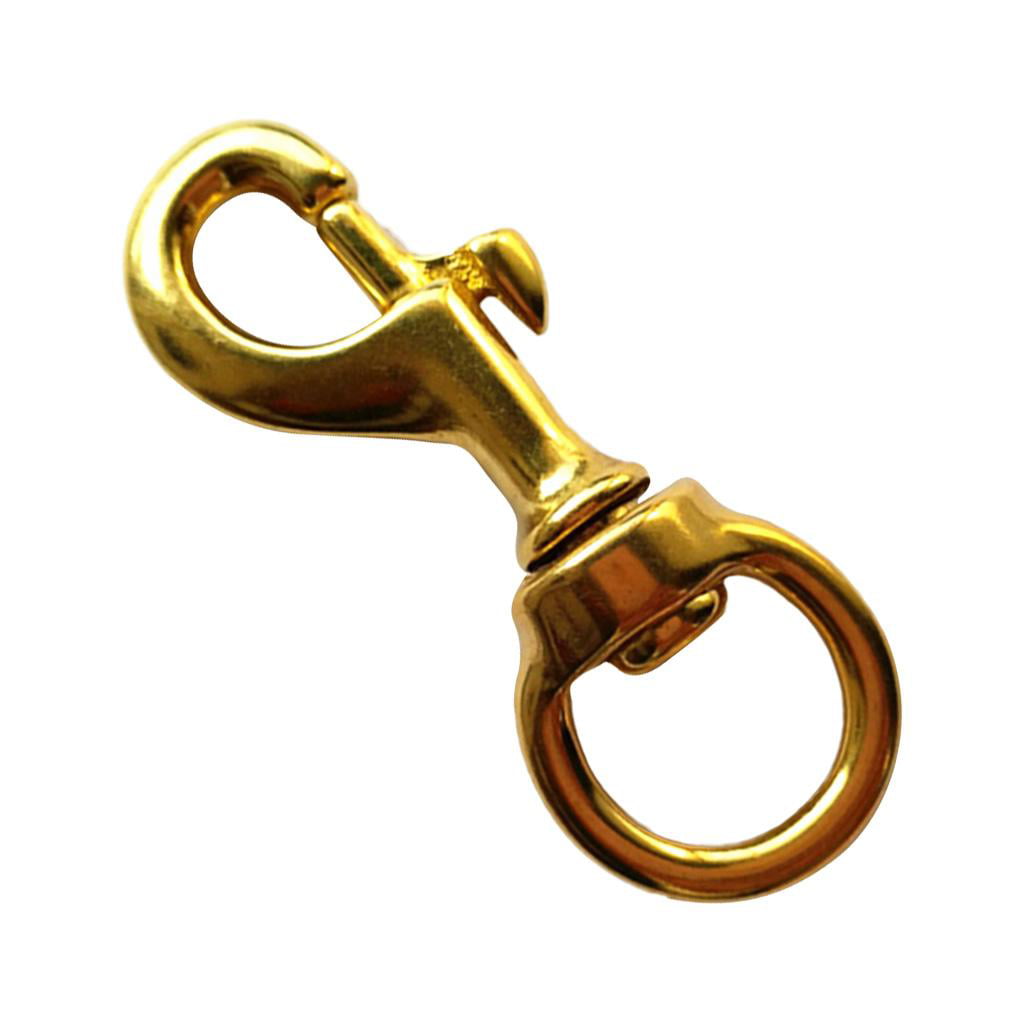 Stainless Steel Round Eye Swivel Bolt Snap Hook Keychain Dog Chain Clip 55mm 
