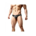 thumbnail image 2 of Luxsea Men Sexy Triangle Leopard Briefs Low Waist Polyester Breathable Elastic Moisture Wicking Underpants, 2 of 4
