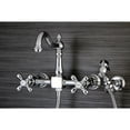 thumbnail image 4 of Kingston Brass  Victorian Wallmount Chrome Kitchen Faucet with Side Sprayer Silver, 4 of 4