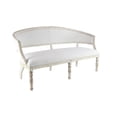 thumbnail image 5 of Decmode - Antique Sheraton Style Upholstered White Wood Sofa, 67" x 35", 5 of 5