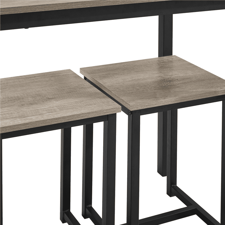 Renwick 3-Piece Dining Set Table Backless Chairs