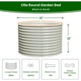 thumbnail image 3 of Olle 32" Tall, Raised Beds for Gardening Galvanized Raised Garden Beds Round Garden Bed Metal Flower Bed Outdoor, Backyard Garden Planter Box, Ivory, 3 of 6