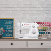 SINGER M3220 Lightweight & Portable Sewing Machine With 108 Stitch Applications, LED Lighting & 1-Step Buttonhole | Ideal for Crafting, Home Décor, and Fashion Sewing