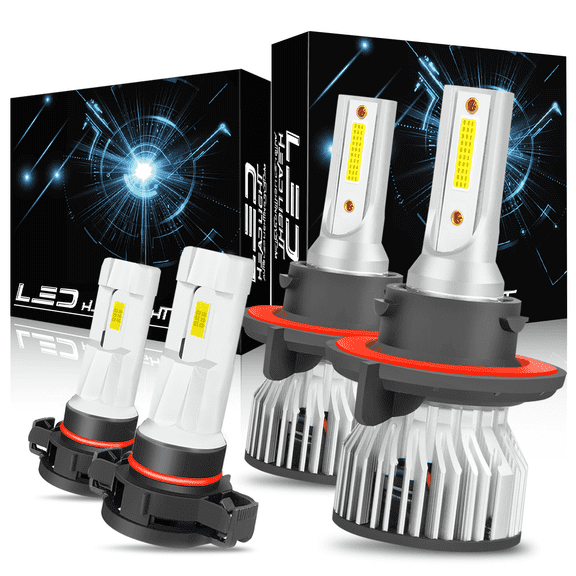 WVKVII For Ford Escape 2008-2012 LED Headlights Bulb High Low Beam Fog Light,H13/9008 5202,Cool White