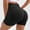 Black, variant on Admvng Gym Shorts Women Solid Color Hip Lift Fitness High Waist Stretch Exercise Yoga Pants S-XL