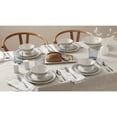 thumbnail image 6 of Oneida Artisanal Stripe 12-Piece White Dishwasher Safe Stoneware Dinnerware Set with Dinner Plates, Accent Plates and All-Purpose Bowls (Service for 4), 6 of 6