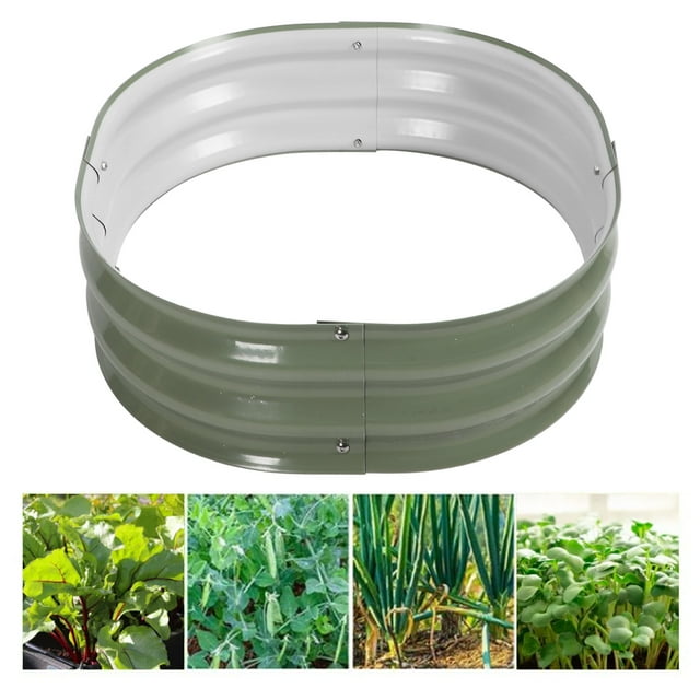 Modular Metal Raised Garden Bed Kit 60x60x20CM, Fruits Vegetables Flowers Planter Box, with Open Bottom Design,Safety Features for Home, School, Street