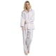 thumbnail image 1 of GLOBAL Conjunto de Pijamas de Franela para Mujer, Pijamas 100% Algodón para Mujer, Ropa de Dormir de Manga Larga con Botones, Cintura con Cordón, Ropa de Dormir Cálida, Flor Rosa S, 1 of 7