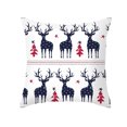 thumbnail image 1 of Teissuly Christmas Pillowcase Faceless Doll Dwarf Gnome Goblin Lattice Christmas Tree Snowflake Peach Skin Printed Sofa Pillowcase Teissuly WER202310234761, 1 of 5