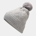 thumbnail image 4 of MIASHUI Unisex Autumn Winter Outdoor Cold Protection Warm Hat, Gloves, and Scarf Three-Piece Set, Solid Color Knit Scarf Set Grey, 4 of 6