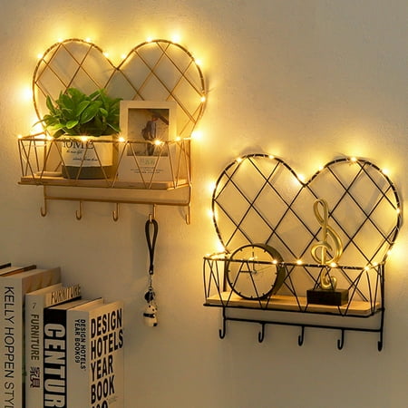 

XinYux Hanging Rack Wall-mounted Stable Wrought Iron Multipurpose Storage Bracket for Living Room