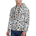 thumbnail image 3 of Pofeuu Mallard Ducks Wild Birds1 Print Mens Casual Hooded Collar Drawstring Hoodies Pullover Sweatshirts Casual Long Sleeve Shirts-3X-Large, 3 of 7