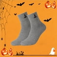thumbnail image 2 of Halloween Compression Socks Women Cotton Cute Novelty Embroidered Pattern Ankle Socks 5 Pairs Of Ankle Socks for Women, 2 of 9
