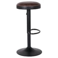 thumbnail image 6 of NPD Furniture Juno 33" PU Leather Swivel Bar Stool in Brown (Set of 2), 6 of 8