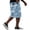 Blue, variant on Cargo Shorts for Men Drawstring Elastic Waist Camouflage Shorts Summer Loose Causal Shorts with Multi-Pockets, 4XL