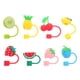 thumbnail image 1 of 8 tapas de silicona con forma de fruta para pajitas, reutilizables, de 10 mm, ideales para decorar oficinas, hogares, viajes y fiestas., 1 of 3