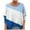 Light Blue., variant on Agkizg Womens Fall Clothing Plus Size Womens Tops Long Sleeve Blouses Cottons-Linen Like Color Block Long Sleeve Crew Neck Loose Comfortable Casual T-Shirt Top L