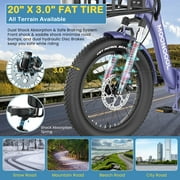 MOONCOOL TK Pro Foldable Electric Tricycle, 1500W Motor 48V 20Ah Battery, 20 Fat Tire Three Wheel 6-Speed Electric Mountain Bicycle for Adults