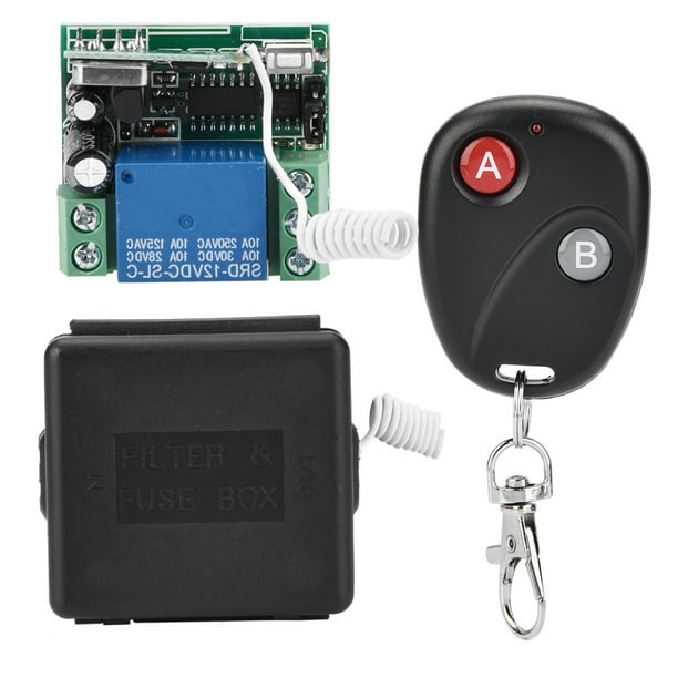 433MHz DC12V 10A Relé De RF Inalámbrico Interruptor De Control Remoto De Transmisor Receptor Relé De Voltaje De Formato Subminiatura Con Control Remoto 1/2/3/4 Para Uso