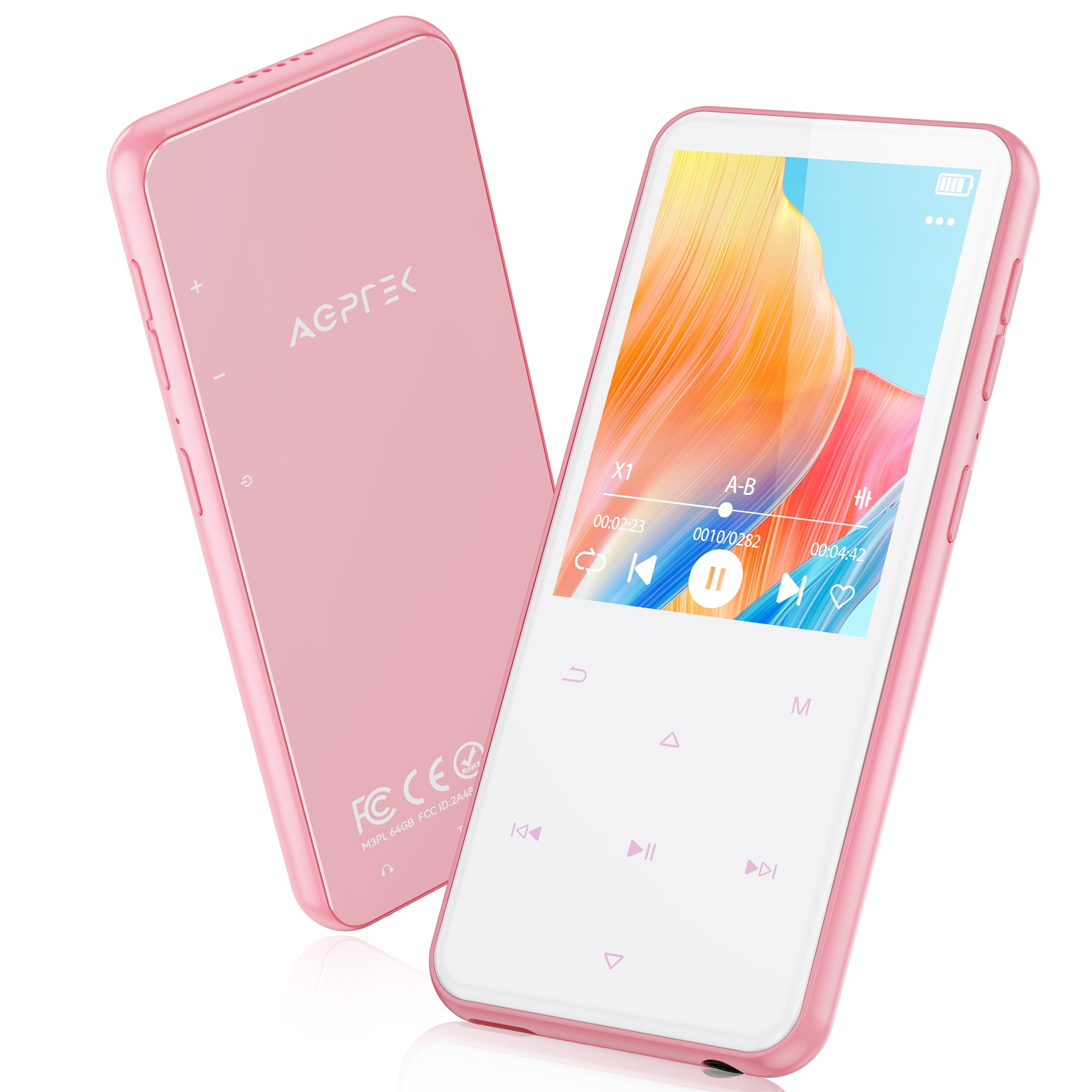 Lecteur MP3 Enfant PINHUI D16 64Go Bluetooth 5.3 - Baladeur Numérique Noir
