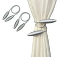 thumbnail image 5 of No-Hole Curtain Tiebacks Set of 2 | Twist-to-Secure Metal Buckle Design | 41-Inch Gray & Beige Fabric Tie Backs for Easy Window Treatment, 5 of 6