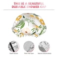thumbnail image 5 of YFYANG Women's Double Waterproof Shower Cap, Blooming Daisies Pattern Reusable Hair Cap for All Hair Styles and Head Sizes, 5 of 9